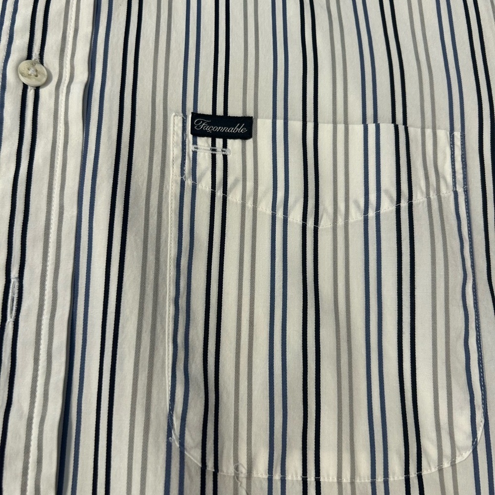 Façonnable Men’s Striped Button-Down Shirt | Size Small | Like New - Picture 5 of 8